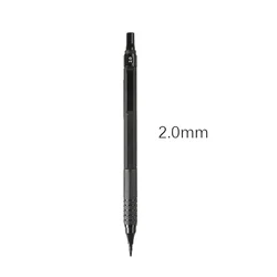 Premium Metal Mechanical Pencil for Precision Writing and Art - Adjustable Tip Sizes (2.0mm black pencil)