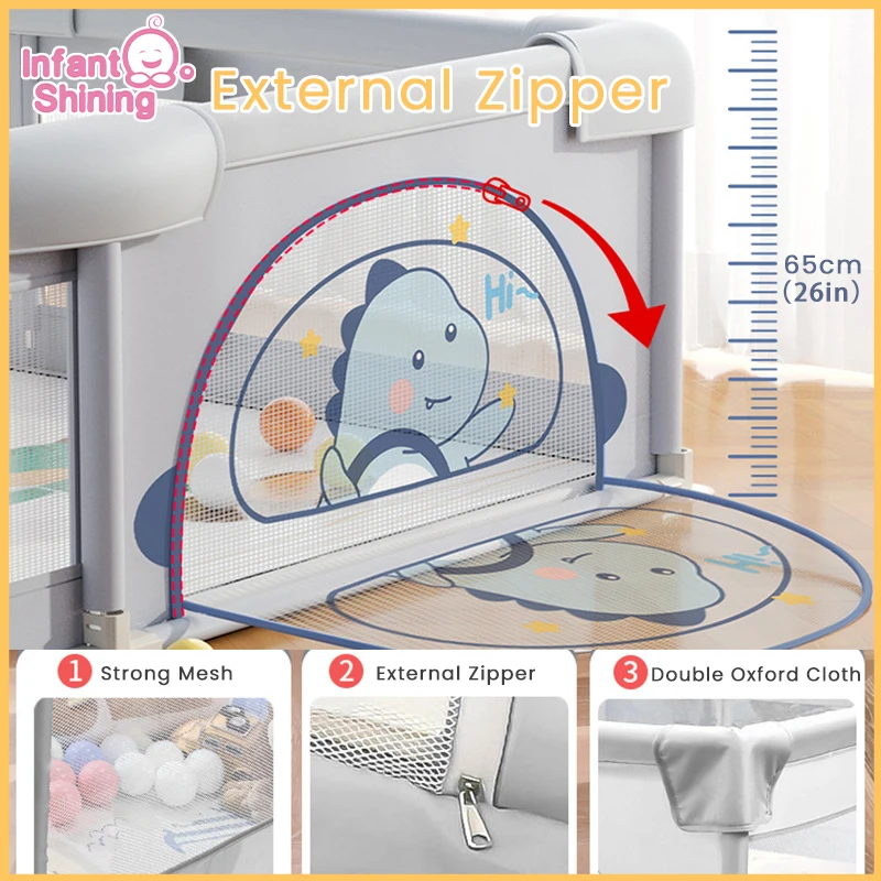 Baby Playpen Infant shining Baby Playpen for Children 0-6 Years Old Kids Indoor Safety Fence