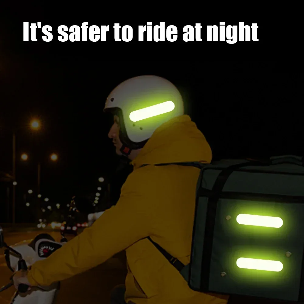 Reflective Stickers Helmet Warning Reflective Stickers Night Safety Driving Accessories Fluorescent Decorative Stickers Bicycle Motorcycle Car Decal