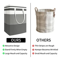 Large Collapsible Laundry Basket 75L Freestanding Clothes Hamper with Easy Carry Handles for Laundry, Bedroom, Dorm, Towels, Toy 2