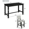 5 Piece Dining Table Set for 4,Counter Height Kitchen Table Set and 4 Cushioned Chairs for 4 Persons Dining Room Table Set 2