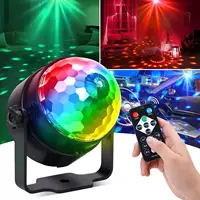 RGB LED Stage Disco Light Rotating DJ Ball Strobe Remote Sound Control Magic Dance Car Christmas Gift Party Club Laser Show Lamp 1