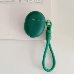 Premium Protective Case with Hook for Wireless Bluetooth Earphones (Dark Green)