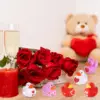 52Pack Valentine's Day Rubber Duck Bulk for Kid Funny Rubber Duck Valentine Jeep Duck for Ducking Valentine Party Baby Shower As 5