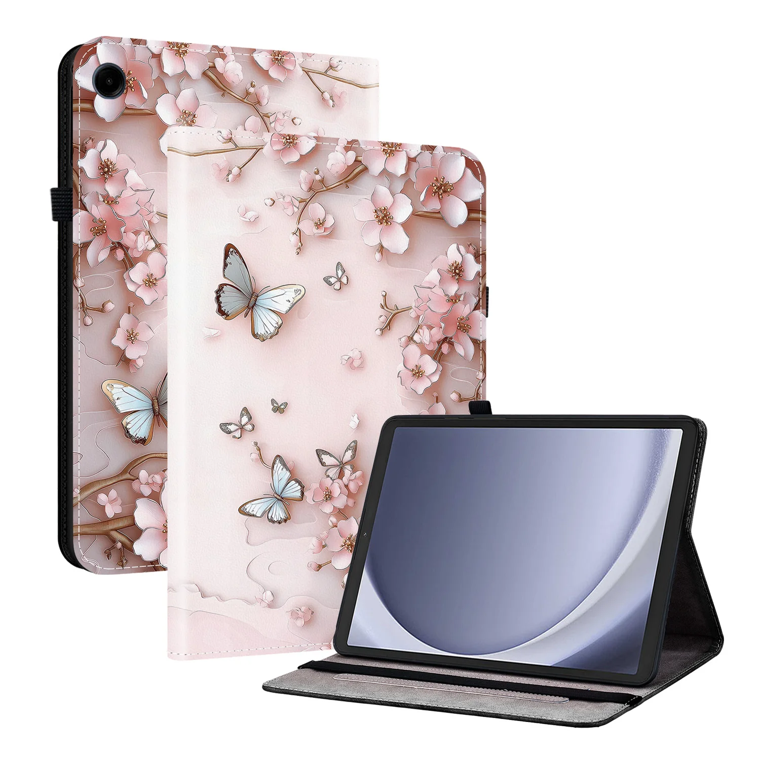 3D Cute Cats PU Leather Tablet Cover with Stand, 11-inch