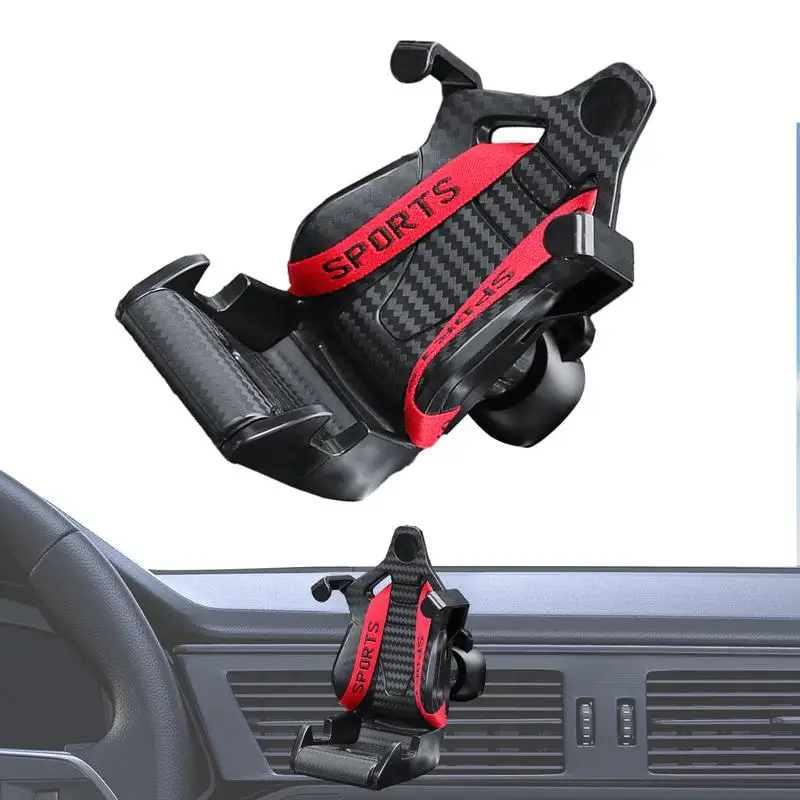 Racing Seat shape Car Phone Holder auto Air Vent mobile phone Clip 360 degree rotatable car cellphone rack for car interior