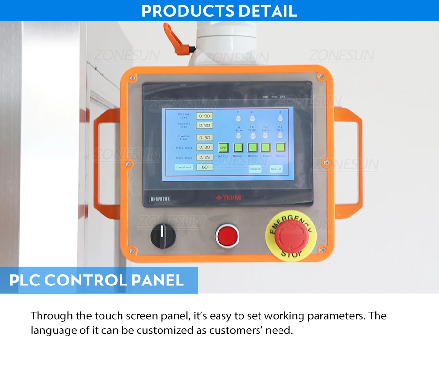 ZONESUN ZS-XG16D2 Máquina automática para prensar tampas com proteção contra poeira 