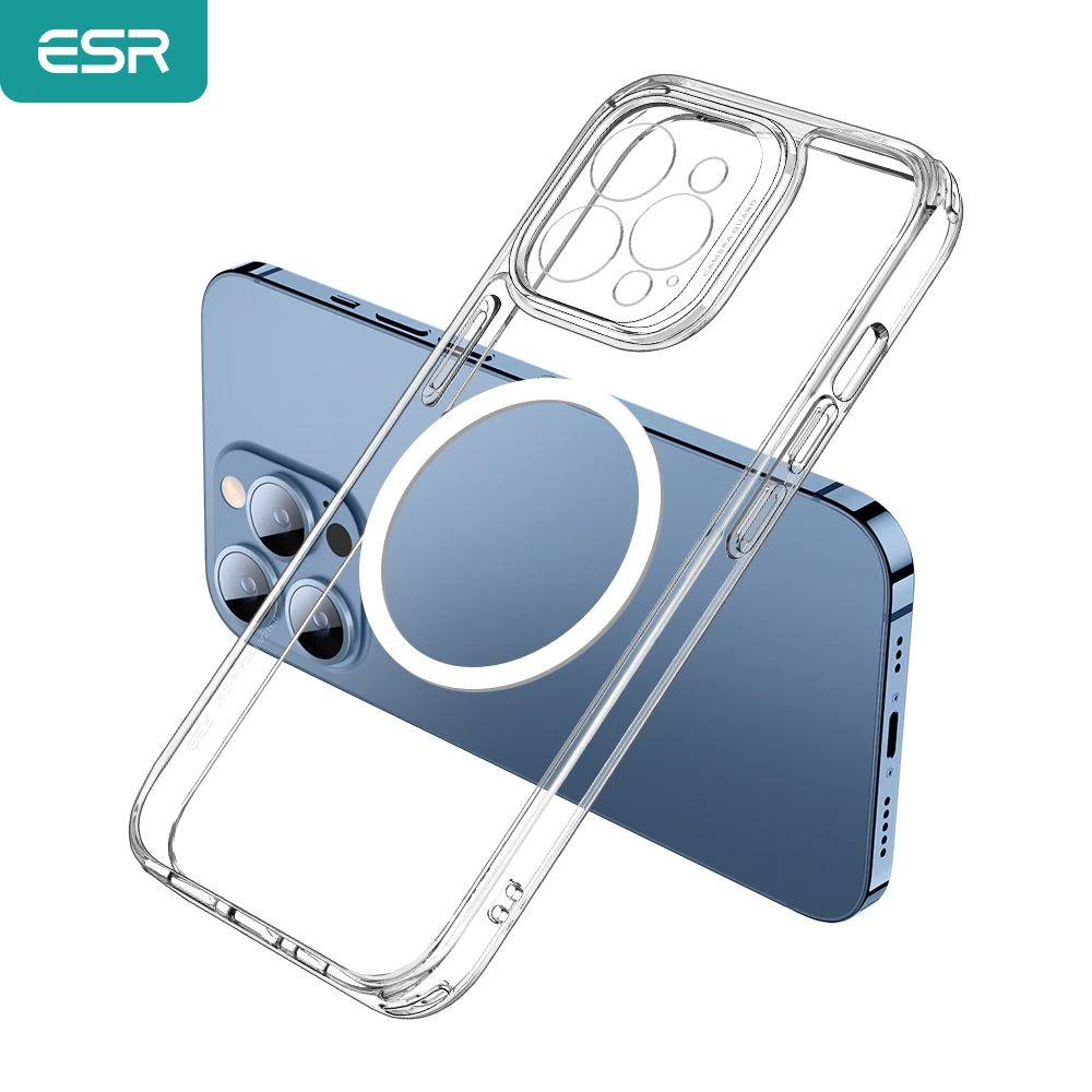 iphone 13 mini leather case ESR for iPhone 13  Pro Max Case Compatible with Magsafe for iPhone 13 Transparent Back Cover Magnetic Case for iPhone 13 Pro Max iphone 13 mini flip case