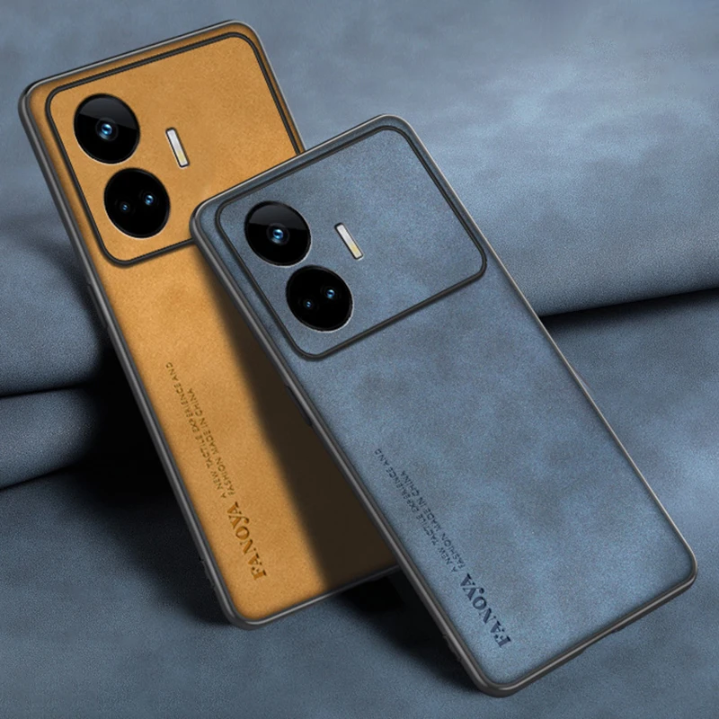 

Luxury Retro Premium Leather Case For Realme GT Neo 5 SE Back Cover Matte Lens Protection Cases For Realme GT Neo5 SE 5SE Coque
