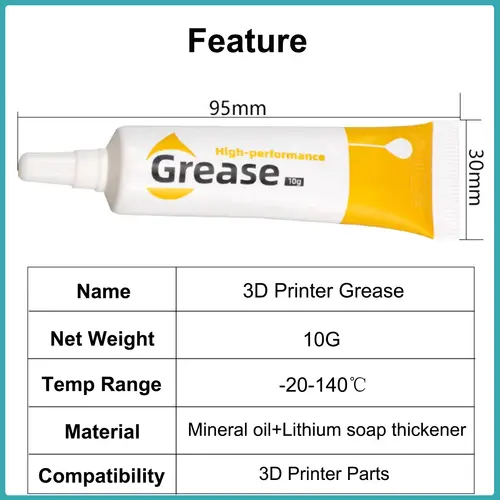 3D Printer Grease Lubricating Oil, Reduce Noise Good for Creality Ender3 Bambu Lab P1 X1 Elegoo Anycubic 3D Printer Accessories - Image 4