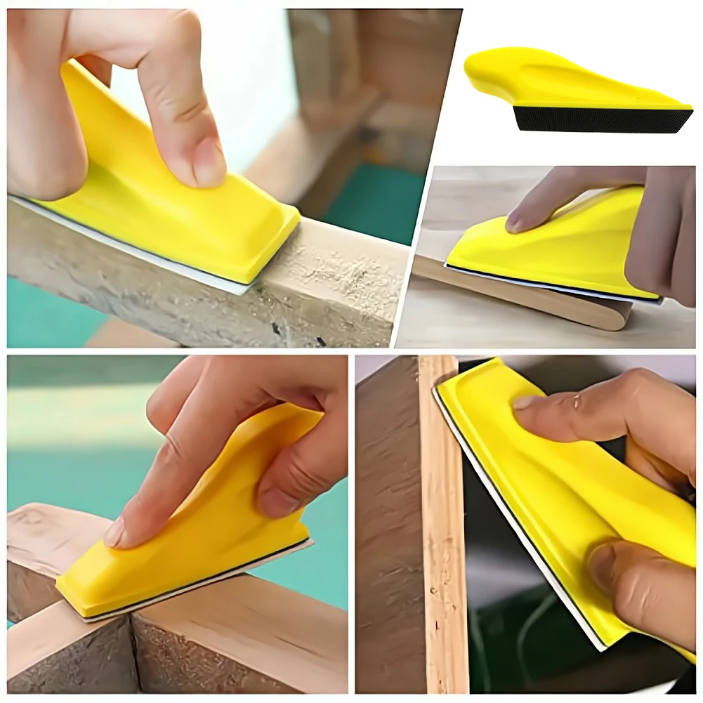 Wet Dry Sanding Strip Detail Tool Hand Millstone Hand Sanding Tool Grinding Sponge Abrasive Tool for Wood Furniture Metal Glass