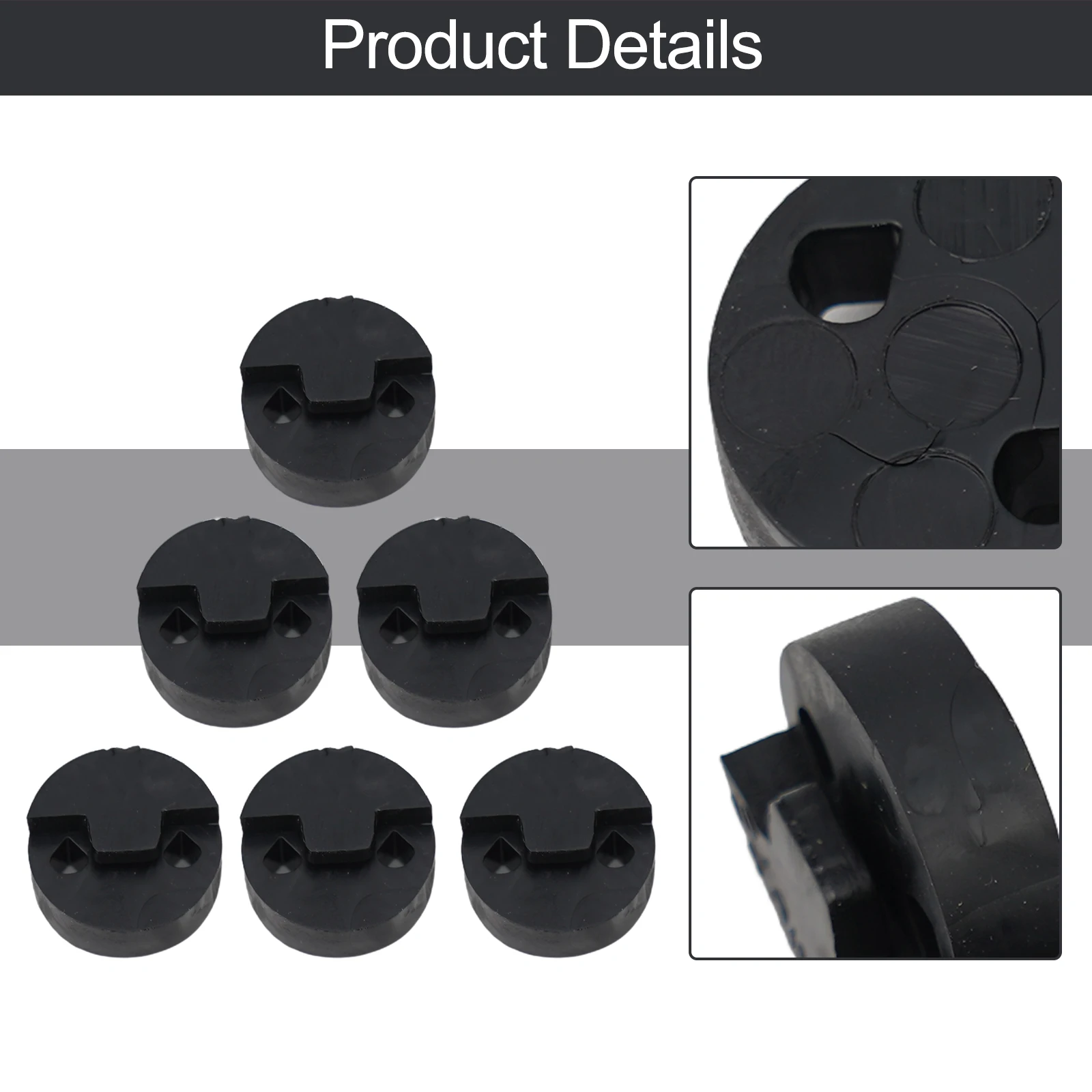 5pcs Rubber Violin Mute Professional Violin Parts Round Rubber Mute Silencer 20x20mm Musical Instrument Accessories