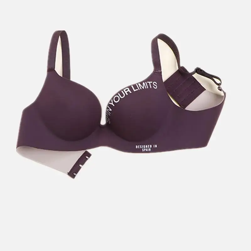 Simplicity Deep V Bralette - Womens Seamless Lingerie with Printed Design