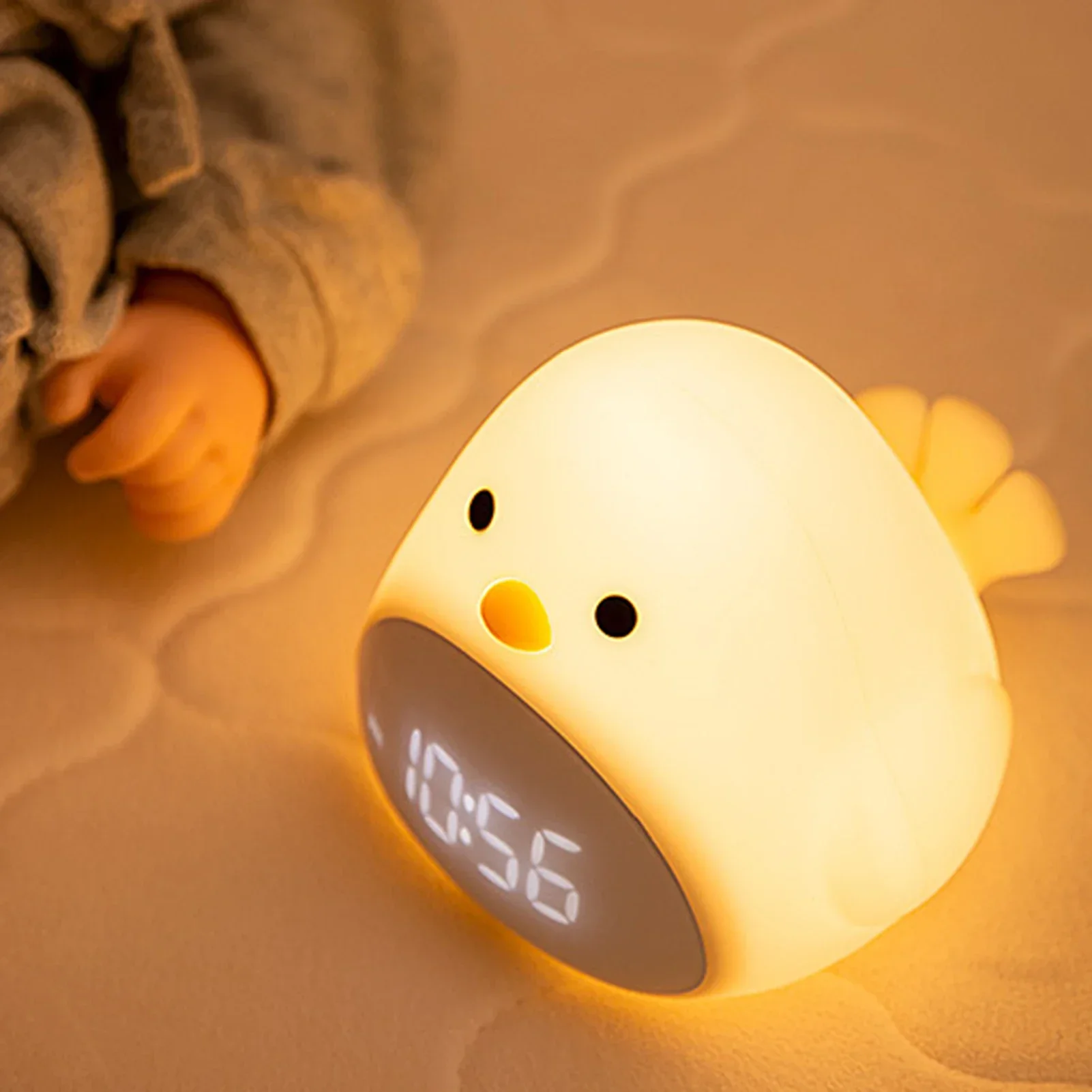 

Будильник, длинные мягкие часы, USB, Очаровательная электронная лампа, птица, ночник