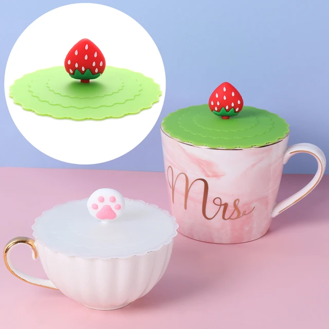 Cartoon Silicone Cup Cover Dustproof Leakproof Tea Coffee Sealed