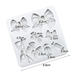 Silicone Bow Mold for Cake Decorating and Baking (Blue)