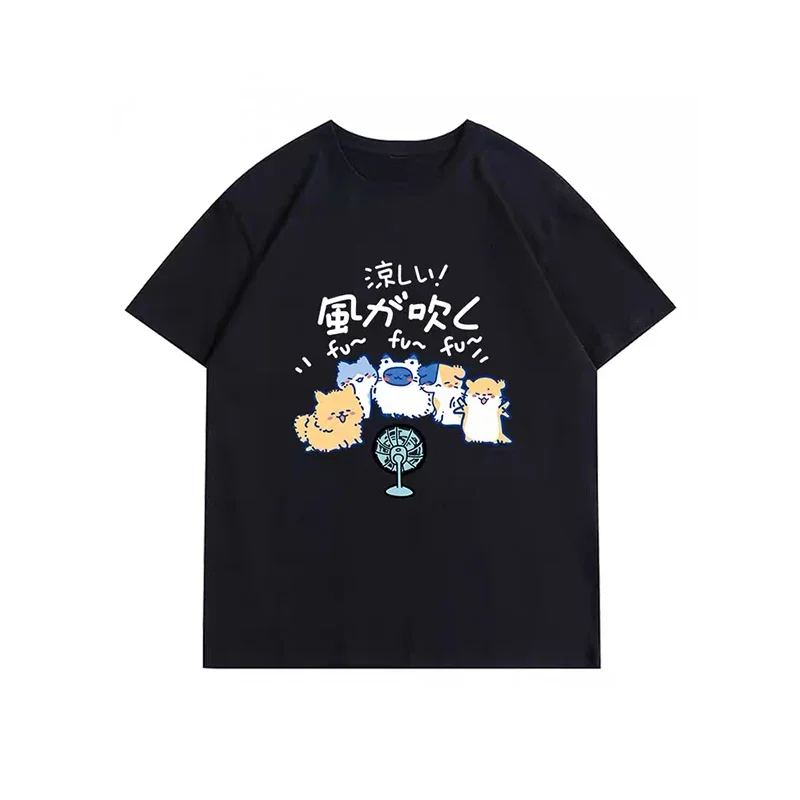 

Cute Cat Short Sleeved Tshirt Pet Graphic Blouse Streetwear Clothes Korean Fashion Tees Summer Japanese Cartoon Kawaii T-shirt