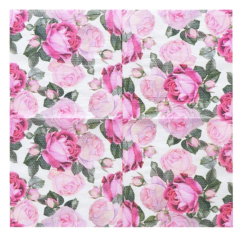 20pcs/pac 33*33cm Food-grade Colorful Printing Napkin Paper Facial Tissue Paper Wedding Placemats for Party Decoration
