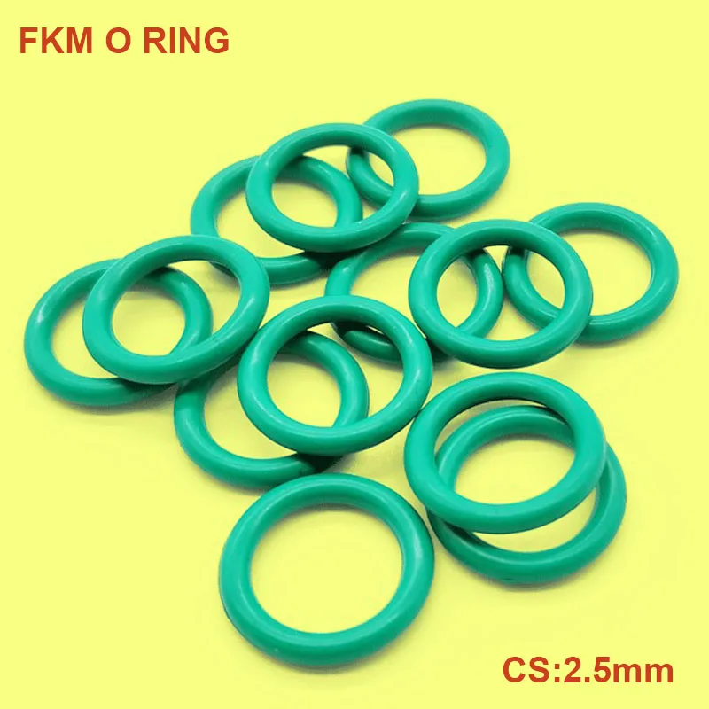 Juego De 20 Juntas Tóricas De Goma De Flúor - 10x7x1.5 Mm, Verde, Para Fontanería Y Maquinaria