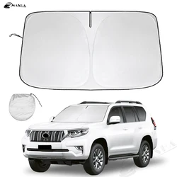 Foldable Car Windshield Sun Shade - Sun Visor Protector Blocks UV Rays and Keeps Your Car Cooler (For Prado)