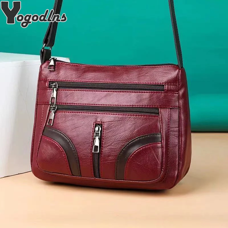 Small Shoulder Bags For Women Wide Strap Crossbody Bag PU Leather Messenger  Bag Zipper Handbag Purse Summer Travel Bag For Femal - AliExpress