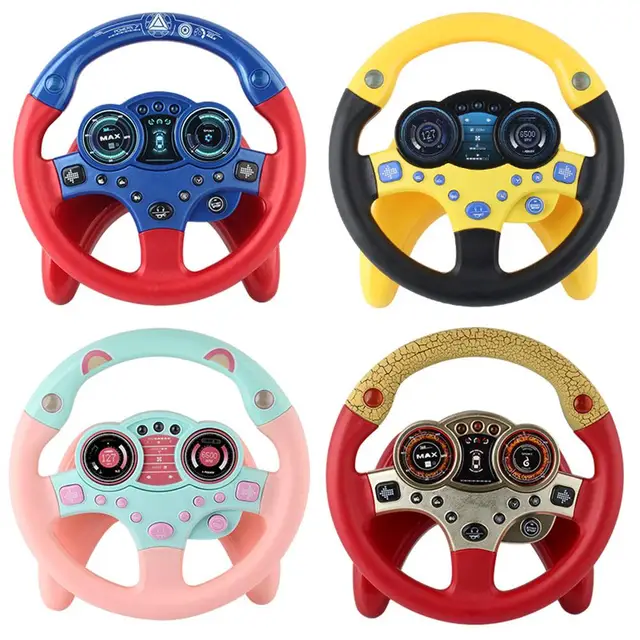 Car Simulation Steering Wheel Toy With Light Sound Children Educational Toy English Version 1