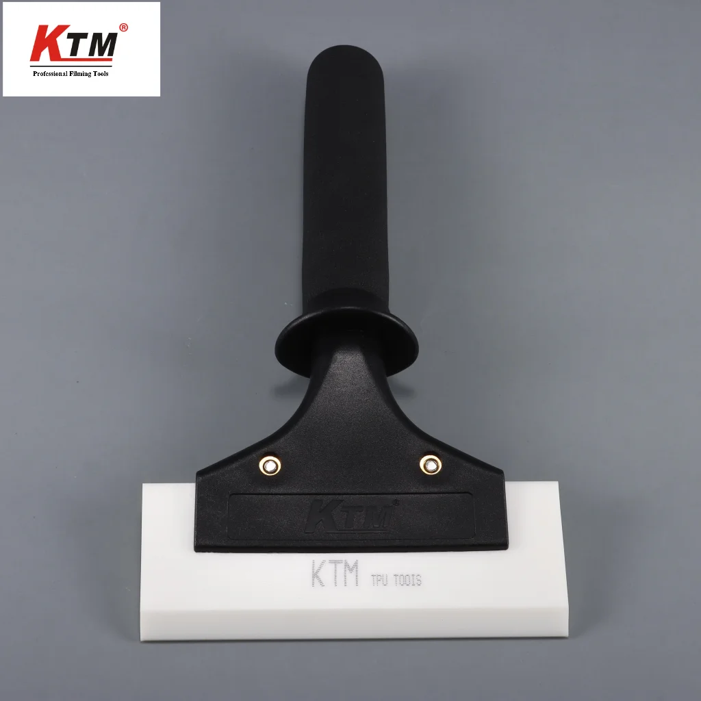

Скребок для окон KTM из ТПУ с длинной черной ручкой, скребок для окон, виниловый инструмент для окраски автомобиля, для очистки воды и льда