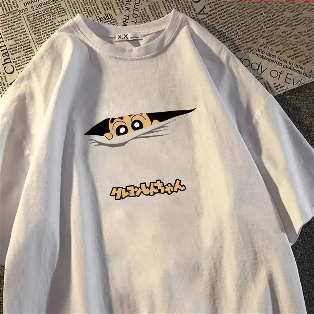

Футболка женская оверсайз с аниме-принтом, шикарный свободный винтажный топ в Корейском стиле, милая базовая одежда в стиле Харадзюку, летняя блузка с эмо, Y2k