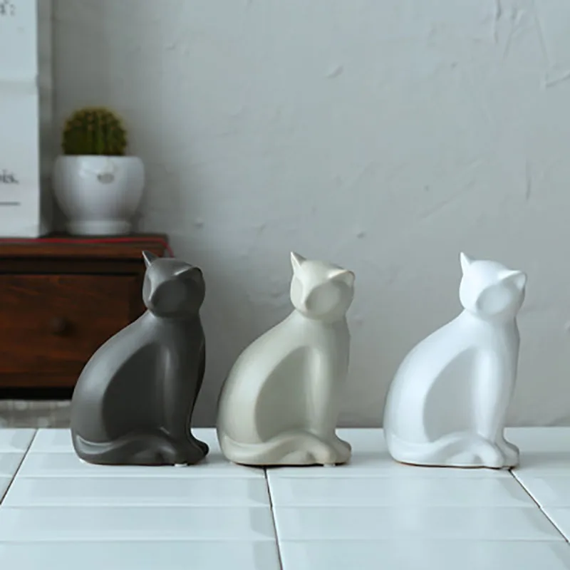 

Креативные керамические Мультяшные украшения в виде кота, милые фигурки котят, подарки на день рождения, украшение для дома, настольная модель, украшение для офиса