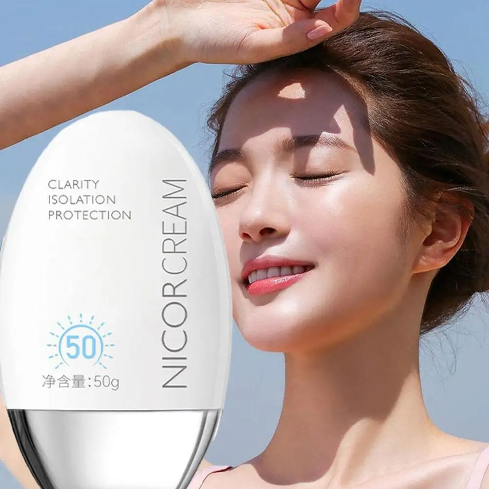 UV Sunscreen Cream SPF50 Whitening Sunblock Refreshing Reduce Oil Care Sunscreen Anti-Aging Control Skin Moisturizing B5D1