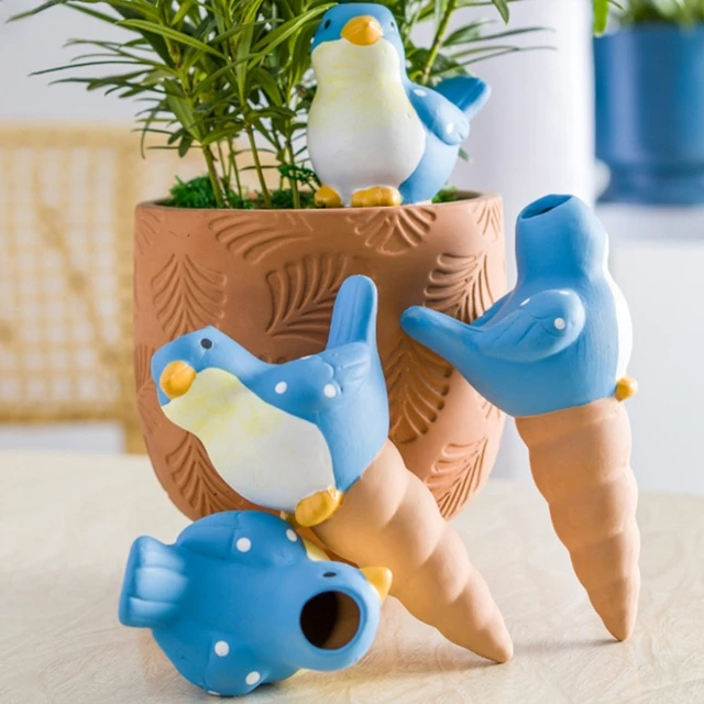 4 db Auto Drip Öntözőrendszer Madarak Automatikus Önöntő Növény Virág Beltéri Kertészet Háztartási Vízelő J78C