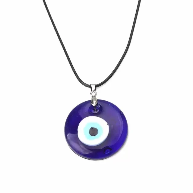 18K Yellow Gold Evil Eye Necklace