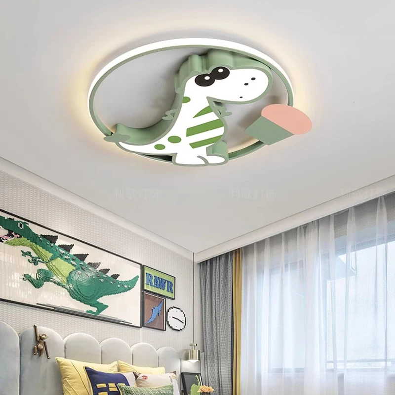 

Modern LED Children's Room Ceiling Lights Cute Dinosaur Light Warm Romantic Nursery Baby Room Boy Girl Bedroom Ceiling Lamps