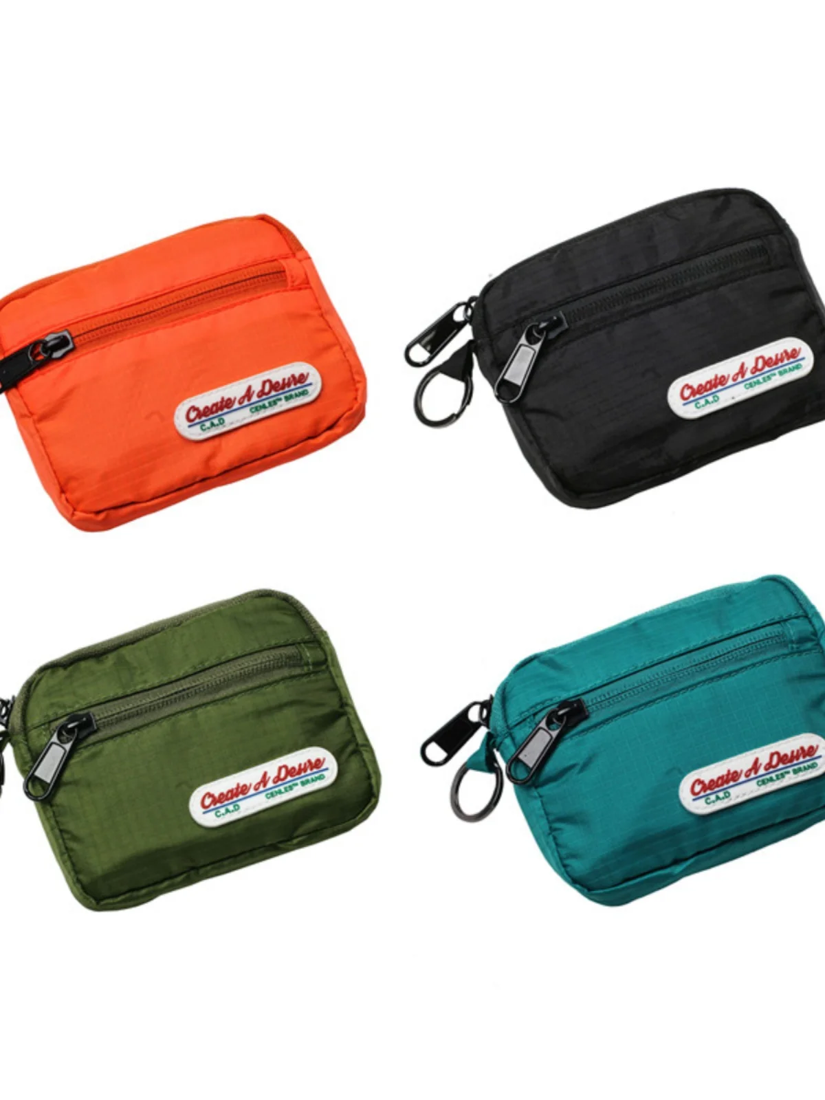 New Multi-Functional Nylon Fabric Men's Coin Purse Key Card Wallet Crossbody Driving License Women's Small Wallet