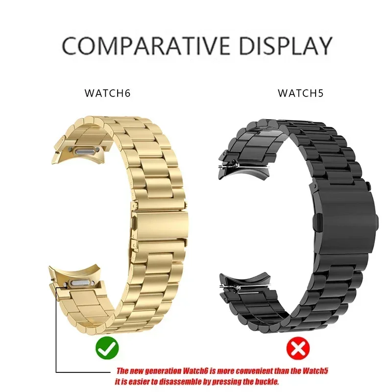 Titanium Color No Gaps Quick Fit Metal Watch Band Strap