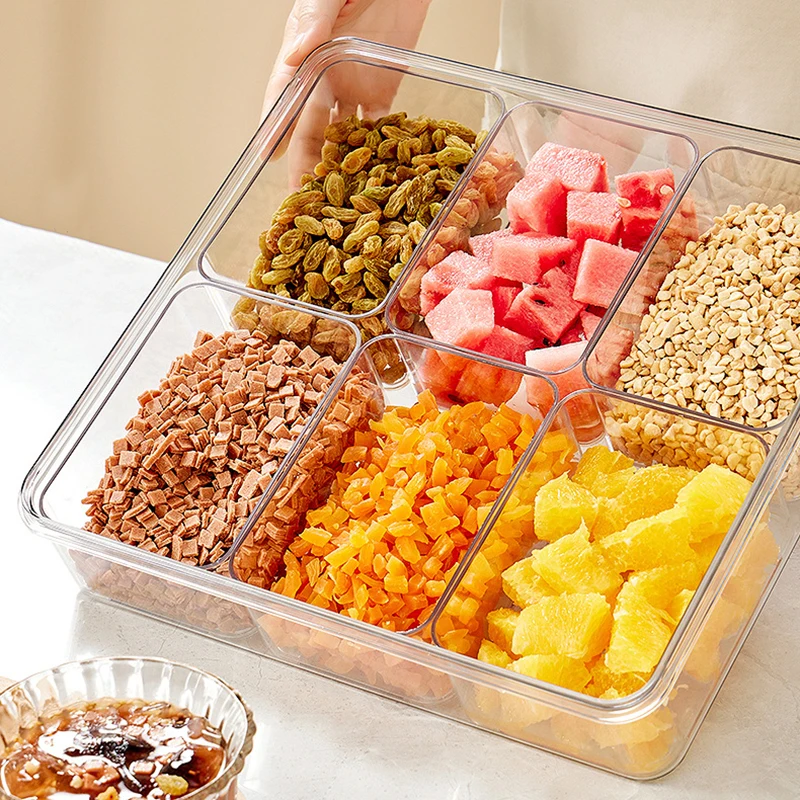 Airtight Food Storage Container with 5/6 Removable Compartments