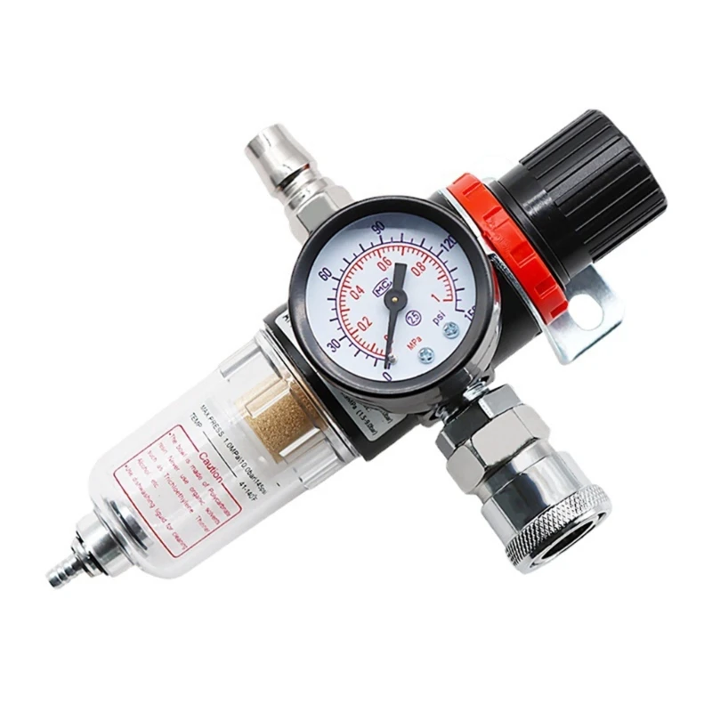 

Air Pressure Regulator PT1/2"Air Compressor Moisture Water Trap Filter Regulator with Pressure Gauge Water Oil Drop Shipping