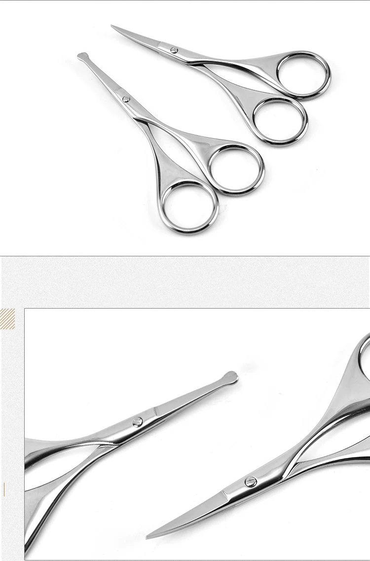 Facial Hair Small Grooming Scissors For Men Women Eyebrow Nose Hair Mustache Beard Eyelashes Ear Trimming Kit