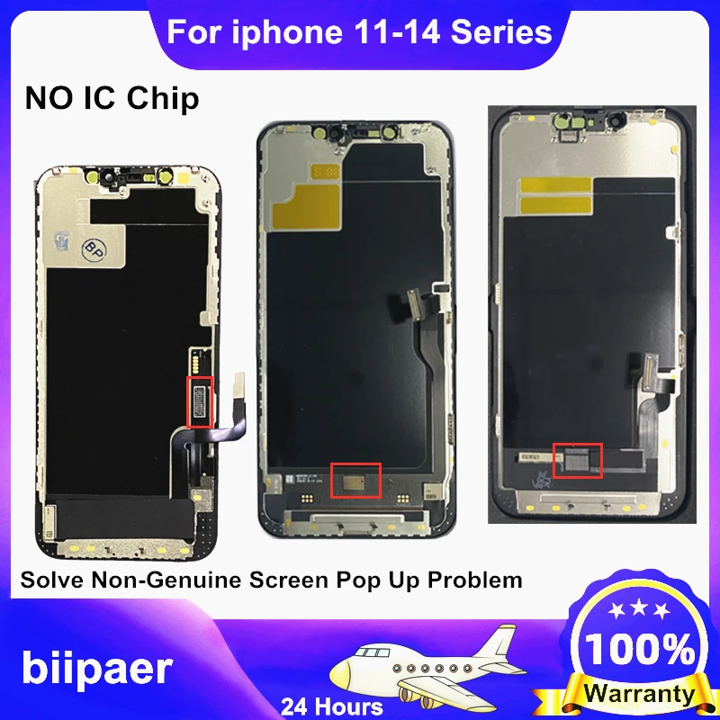 Schermo LCD/INCELL/OLED Per IPhone X/XS/XR/11/12/13/14/15/16 Pro/Pro Max/Mini – Nero, BNT-231304