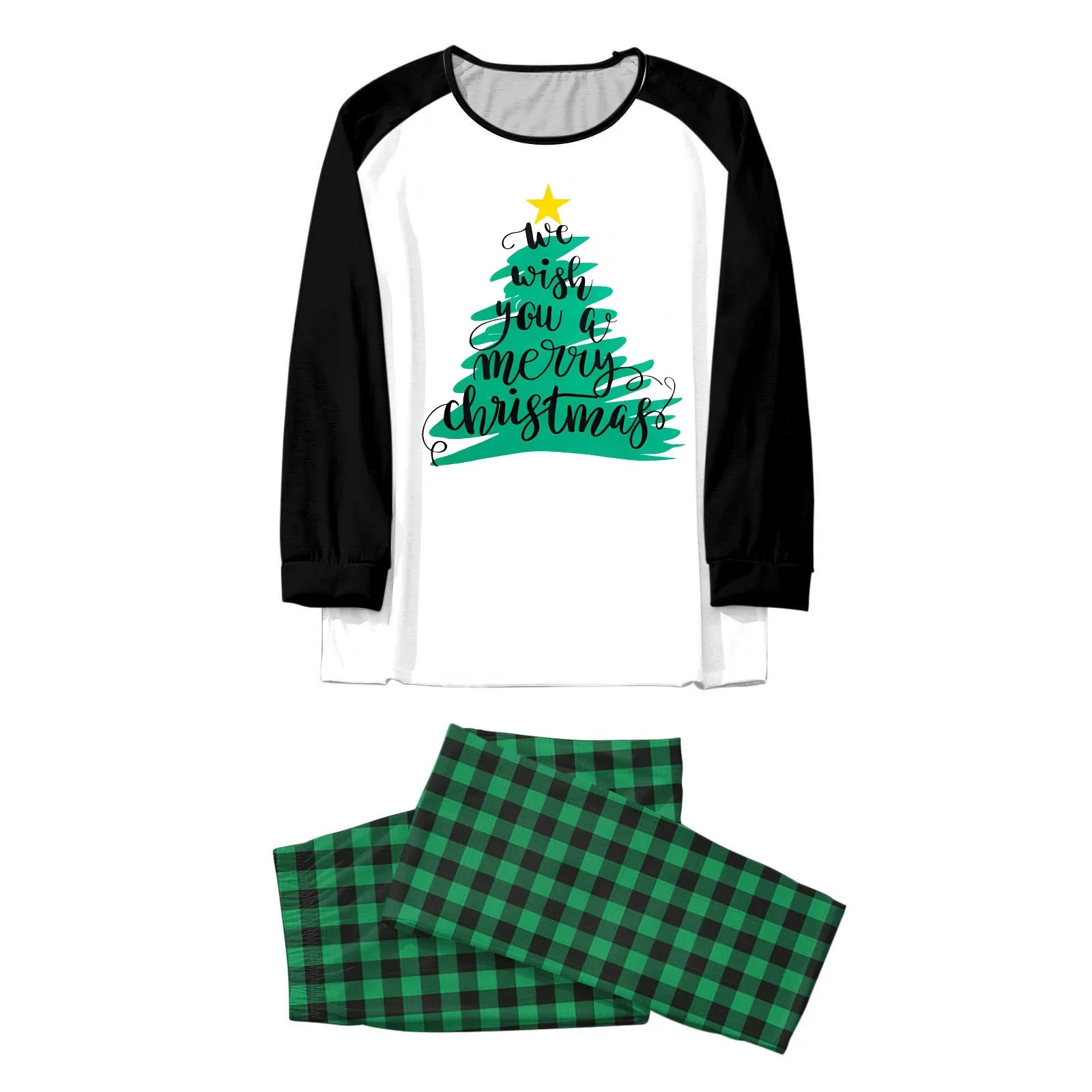 thumbnail image 4 of Conjunto de pijama navideño de 2 piezas a juego para toda la familia, ropa de dormir con estampado de árbol de Navidad, conjunto de camiseta y pantalones nuevos, conjunto para padres e hijos, 4 of 5