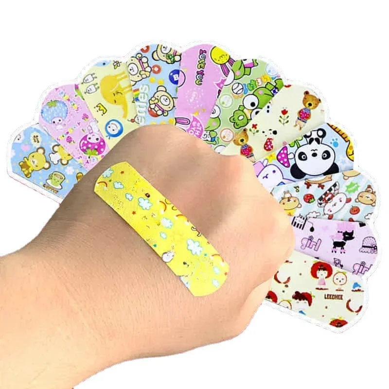 100pcs/set Cute Cartoon Band Aid for Children Kids Plasters First Aid Wound Dressing Patch Woundplast Strips Adhesive Bandages 6