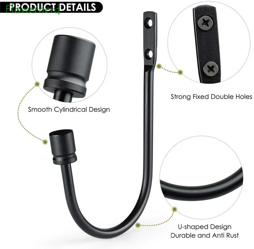 4/2/1 Curtain Holdbacks Curtain Hooks U Shaped Hook Wall Mounted Tassel Tieback Hook Drapery Tieback Accessories curtain accessories curtain tiebacks curtain hooks