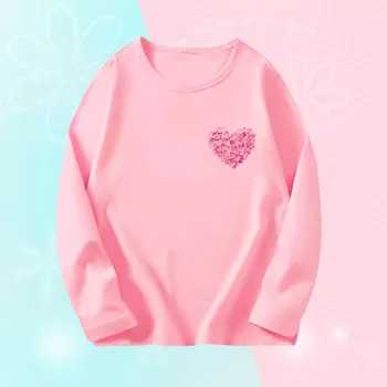 Heart Print Girls T-Shirt 1