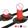 3 Color Penis Gag Oral Big Dildo Plug Open Mouth Gag Leather Fetish Bdsm Bondage Restraints Adult Products Sex Toys For Couples 1