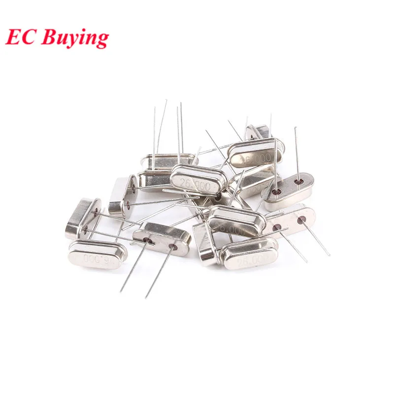 10pcs/lot Crystal Oscillator 26.000MHz 26MHz 26.000 26 MHz 26M Hz 49S Mini Passive Resonator Quartz HC-49S