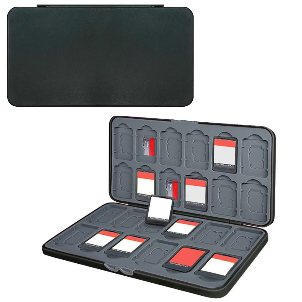 Compact Game Card Storage Box with 24 Game and Micro SD Slots