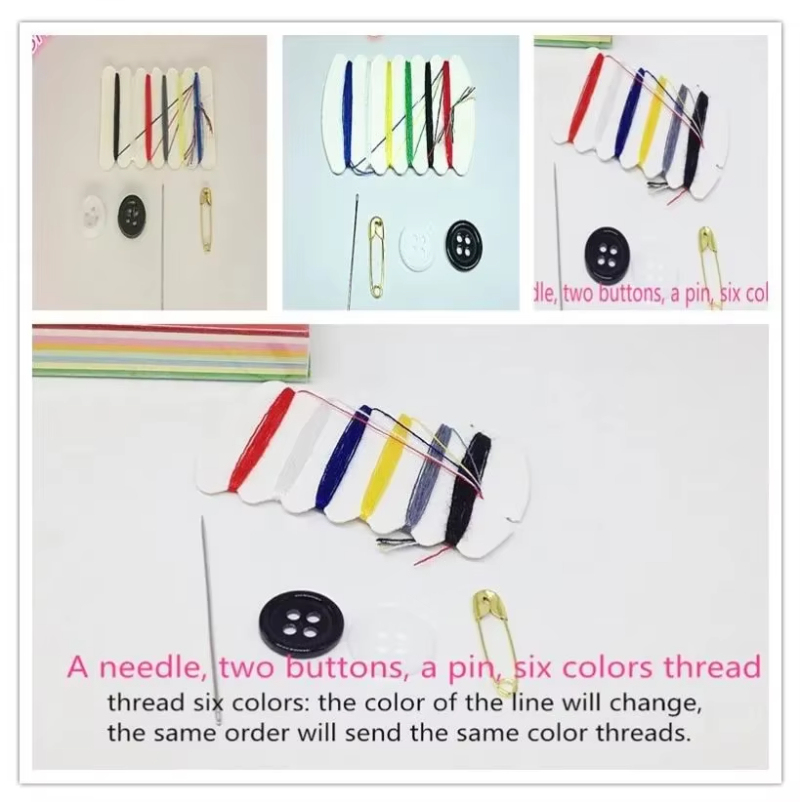 Mini Portable Sewing Kit, Needle Thread, Button Pin, Travel Household Tools, Hand Sewing Bag for Travel, Hotel Supplies, 10Set