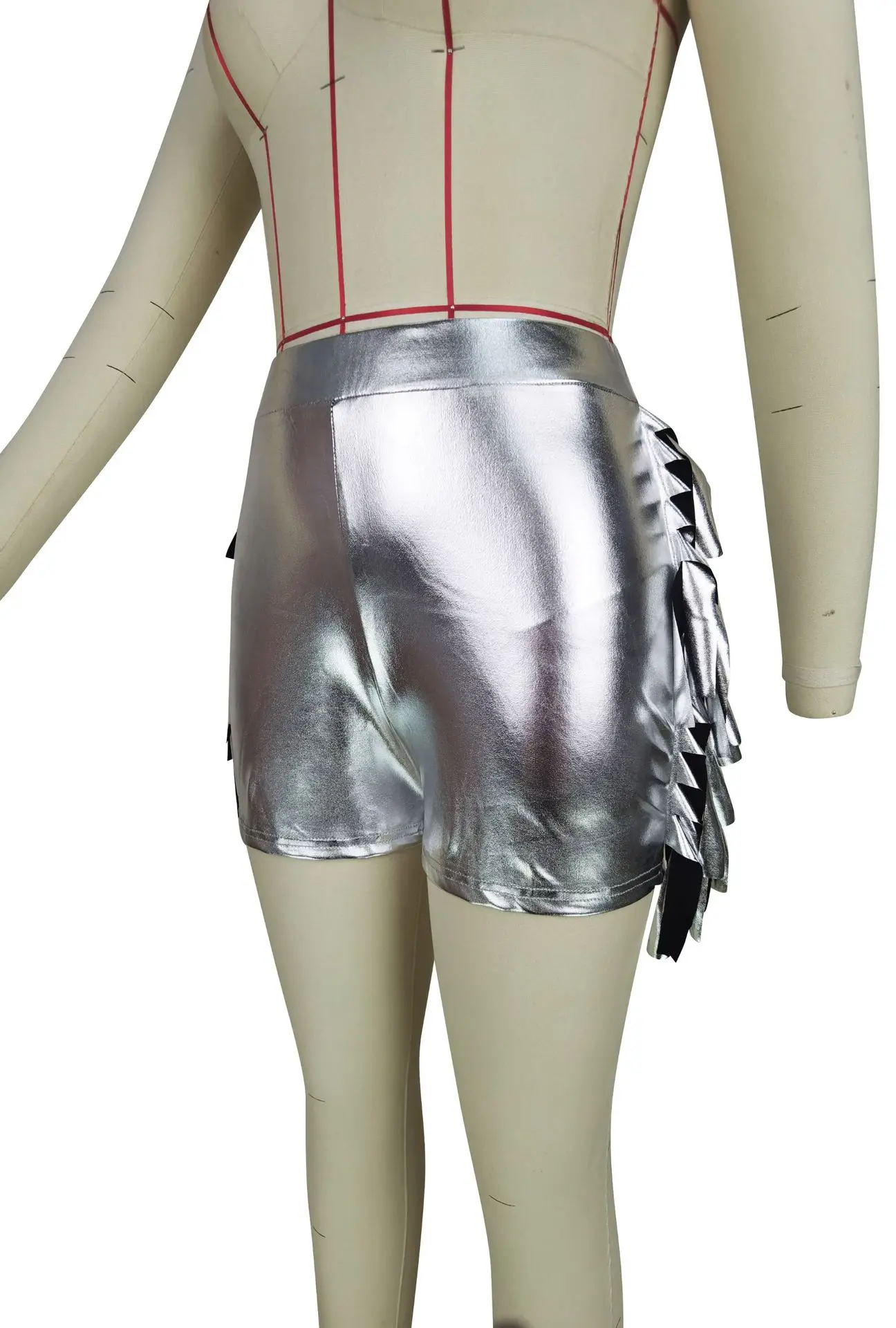 Fringe Leather Biker Shorts Cargo Pant High Waist Skinny Joggers 2023 Summer Women Sweat Sexy Fashion Tassel Pant Y2K Streetwear