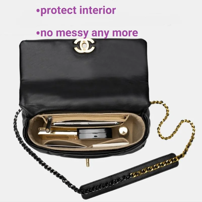 【Soft and Light】Bag Organizer Insert For Chanel Leboy Organiser Divider Shaper Protector Compartment Inner
