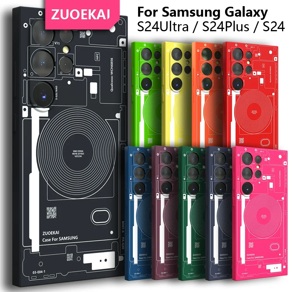 Ультратонкий противоударный чехол из жидкого силикона для Samsung S24 S24Ultra S24Plus